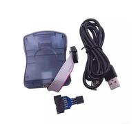 Programador USB AVR ISP, 1 paquete para microcontroladores AVR con comunicación de velocidad completa de 12 MHz y soporte de firmware actualizable para aficionados e ingenieros (adaptador STK500)