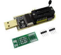 Programador USB compatible con puertos paralelos EPP y seriales UART12CSPI interfaces con selección de voltajes 3.3V o 5V e indicadores LED integrados a paralelo avanzado electrónico