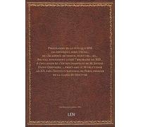 Programme de la fête que MM. les président, directeurs... de l'Académie de dessin, peinture... de...
