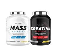 Programme Prise de Masse Avancé - Mass Advanced 2,5kg Vanille Crémeuse - Créatine Hardcore 1,5 kg Tropical