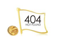Programmer 404 Error Not Found - Pin de solapa de metal dorado