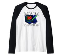 Programmer Code Not Calls Introvert Developer Camiseta Manga Raglan