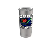 Programmer Code Not Calls Introvert Developer Vaso térmico de acero inoxidable de doble pared