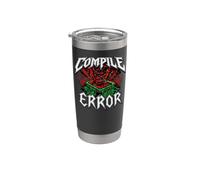 Programmer Coder Compile Error Heavy Metals Skull Vaso térmico de acero inoxidable de doble pared