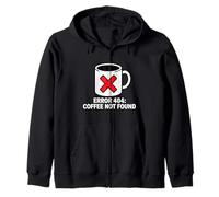 Programmer Coder Error 404 Coffee Not Found Tech Sudadera con Capucha