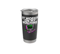 Programmer Coder It Works On My Machine Vaso térmico de acero inoxidable de doble pared