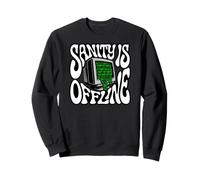 Programmer Coder Sanity Is Offline Retro Tech Sudadera