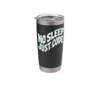 Programmer Developer No Sleep Just Code Vaso térmico de acero inoxidable de doble pared