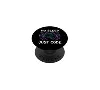 Programmer Hacker No Sleep Just Code Cyberpunk Brain PopSockets PopGrip Adhesivo