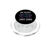 Programmer Hacker No Sleep Just Code Cyberpunk Brain PopSockets PopGrip para MagSafe