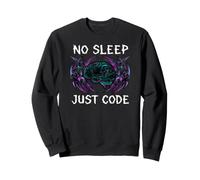 Programmer Hacker No Sleep Just Code Cyberpunk Brain Sudadera