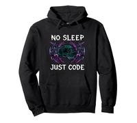 Programmer Hacker No Sleep Just Code Cyberpunk Brain Sudadera con Capucha