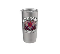 Programmer Humor Merge It Anyway Developer Vaso térmico de acero inoxidable de doble pared