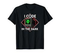 Programmer I Code In The Dark Retro Hacker Skull Camiseta