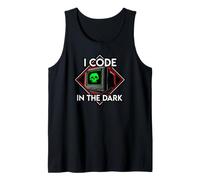 Programmer I Code In The Dark Retro Hacker Skull Camiseta sin Mangas