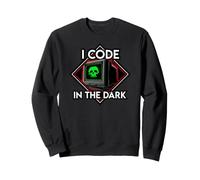 Programmer I Code In The Dark Retro Hacker Skull Sudadera