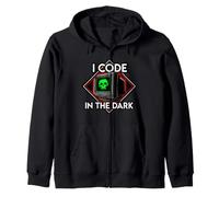 Programmer I Code In The Dark Retro Hacker Skull Sudadera con Capucha