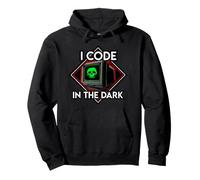 Programmer I Code In The Dark Retro Hacker Skull Sudadera con Capucha