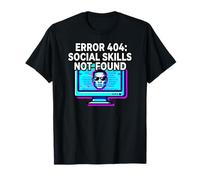 Programmer Introvert Error 404 Social Skills Not Found Camiseta