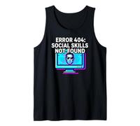 Programmer Introvert Error 404 Social Skills Not Found Camiseta sin Mangas