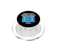 Programmer Introvert Error 404 Social Skills Not Found PopSockets PopGrip para MagSafe
