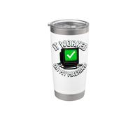 Programmer It Worked On My Machine Coding Joke Vaso térmico de acero inoxidable de doble pared