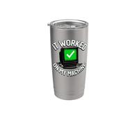 Programmer It Worked On My Machine Coding Joke Vaso térmico de acero inoxidable de doble pared