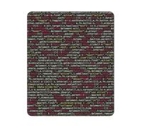 Programmer Programming Code Print - Alfombrilla de mouse rectangular con base de goma antideslizante, 12 x 10 pulgadas