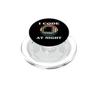 Programmer Retro Computer I Code At Night PopSockets PopGrip para MagSafe