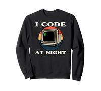 Programmer Retro Computer I Code At Night Sudadera