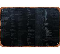 Programming Code, Programmers, Doom (juego), texto, fondos, letrero de metal retro para decoración de pared para el hogar, puerta, jardín, bares, restaurantes, cafeterías, oficinas, tiendas, pubs