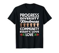 Progreso Diversidad Amor Amor Mes de la Historia Negra Camiseta