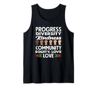 Progreso Diversidad Amor Amor Mes de la Historia Negra Camiseta sin Mangas