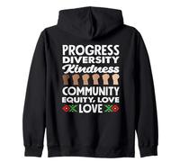 Progreso Diversidad Amor Amor Mes de la Historia Negra Sudadera con Capucha