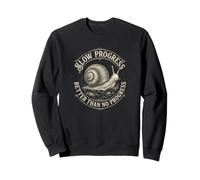 Progreso Lento Mejor Que ningún Progreso Caracol Humor Juego de Palabras Sudadera