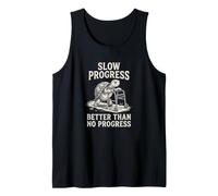 Progreso Lento Mejor Que ningún Progreso Humor de Tortuga Caminante Camiseta sin Mangas