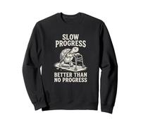 Progreso Lento Mejor Que ningún Progreso Humor de Tortuga Caminante Sudadera