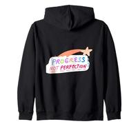 Progreso, no perfección, camino estelar Sudadera con Capucha