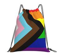 Progreso Orgullo Inclusivo Poc Arcoíris Hombre Mujer Mochila De Cuerdas Plegable Mochila Con Cordón Casual Mochilas Deportiva Para Baloncesto Acampada Yoga