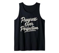 Progreso sobre la perfección Superación Motivacional Camiseta sin Mangas