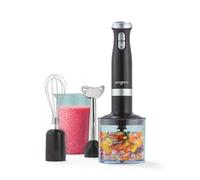 Progress 3 in 1 Blender Set - UK PLUGGED 500ml Chopping Bowl, 2 Speed Settings, 700ml Storage Beaker, 700W, Stainless Steel Blending Rod & Blade,