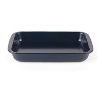 Progress BW11680WK Thermo Glass Roaster, Microwave & Dishwasher Safe Large Roasting Tin, Triple Layer Technology, Freezer Oven To Table Bakeware, For Meal Prepping, 34 cm, Navy