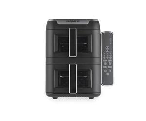 Progress Dual Tier 9L Air Fryer - UK PLUGGED Stacked 2-Tier Fryer, Cook on 4 Layers, 4.5 L Baskets