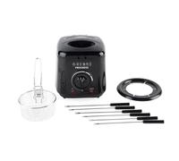 Progress Freidora y Fondue 2 en 1 - 850/950W, Cuenco Antiadherente de 1L, Temperatura Ajustable hasta 190°C, Ventana de Visión, Compacta, Cesta y 6 Tenedores de Acero Inoxidable