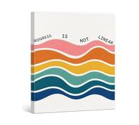 Progress Is Not Linear Wall-Art Decor Motivational Affirmation Canvas Print For Classroom Middle High School School Counselor Therapist Office