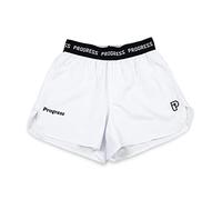 Progress Jiu Jitsu Academy Board Shorts | Pantalones cortos de gimnasio BJJ para hombre adulto | Negro, entrepierna de 20,3 cm, cintura de 76-81 cm, 3 bolsillos, talle alto, poliéster, lavar solo a