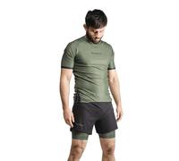 Progress Jiu Jitsu Academy - Camiseta de protección de Manga Corta, cómoda y Duradera BJJ, Flexible para Agarre, Caqui, Medium