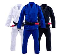 Progress Jiu Jitsu Academy Gi | Gi BJJ ligero con cinturón blanco gratis | Kimono BJJ para hombres y mujeres | Jiu Jitsu Gi duradero, Azul, A1L