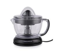 Progress Kompakte Zitruspresse, BPA-freie kanne, Kleine und Große Entsaftungskegel, Multidirektionale Drehung, Ausgießer, Abnehmbarer Boden, für Orangen, Zitronen, Frisch gepresster Saft, 700 ml