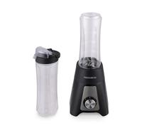 Progress kompakter Smoothie-Mixer, elektrischer Standmixer, ideal für Shakes, Säfte, 2 tragbare Sportflaschen mit Deckel, BPA-frei, 2 Geschwindigkeiten mit Pulsfunktion, platzsparend, 400 W, 600 ml